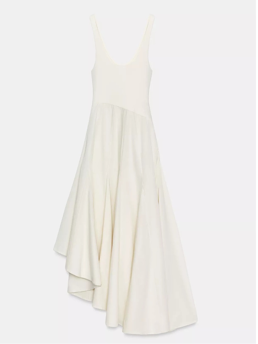 Zara White Maxi Dress with Scoop Neck - Picture 3 of 6